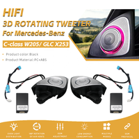Speaker Tweeter 3D LED 64 Warna Berputar untuk Mercedes GLC X253, Sinkron dengan Lampu Ambient Original, Kelas C W205