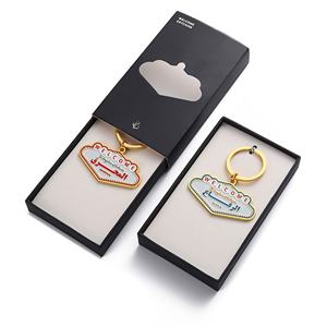Llavero de Metal Esmaltado en Oro Personalizado de Fábrica, Recuerdo de Viaje, Llavero de Aleación de Zinc de Alta Calidad con Cajas de Empaque - Product Image 2