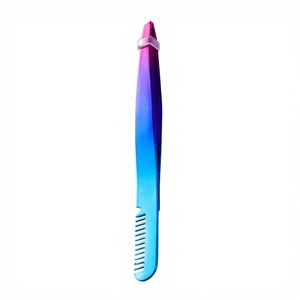 Pince à épiler de luxe DANTRIC IMPLANTS en acier inoxydable à pointe fine avec peigne, prise en main parfaite, conception durable pour une mise en forme précise - Product Image 3