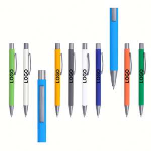 Stylos à bille en plastique multicolores à bas prix avec logo personnalisé, perles, articles en plastique bon marché, stylo gel pour promotion - Product Image 2