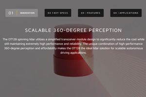 HESAI OT128 128-Channel High-Performance Auto-Grade 360&deg; Long-<strong>Range</strong> Lidar Flagship <strong>Motion</strong> &amp; Position Sensor - Product Image 5