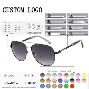 <b>Pilot</b> Sunglasses Full Rim Oval Frame Green Lenses UV400 Protection Unisex Adult Sun Protection - Product Image 2