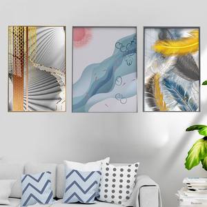 <span class=keywords><strong>Peinture</strong></span> décorative moderne et minimaliste pour salon, porche, hôtel, mur <span class=keywords><strong>de</strong></span> fond <span class=keywords><strong>de</strong></span> canapé, couloir, sur toile triple avec cadre en bois massif - Product Image 2
