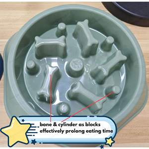 Comedouro Lento para Cães em Forma de Osso, Antiderrapante, para Alimentação Lenta de Animais de Estimação - Product Image 4