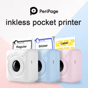 Jepod Peripage A6 Groothandel Peripage A6 Draagbare Leuke Inktloze Pocket Thermische Blauw * Tand Printer