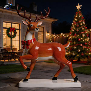 Estatua de Ciervo Sika de FRP Colorida, Adorno para Jardín Exterior, Estatua de Ciervo Sika de FRP de Alta Calidad, Venta al por Mayor de Fábrica - Product Image 5