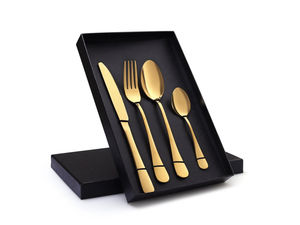 Ensemble de couverts en acier inoxydable plaqué or PVD de luxe, couverts modernes pour hôtel et restaurant, couverts design pour hôtel et restaurant - Product Image 3