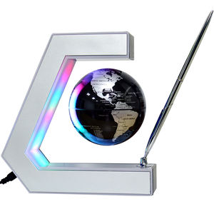 Globe argenté flottant à lévitation magnétique 2025 avec stylo de placage - Product Image 1