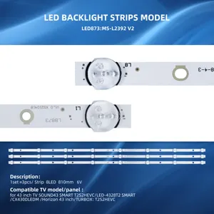 MS-L2392 V2ทีวี LED Backlight แถบสำหรับ CX430DLEDM LED-4328T2สมาร์ททีวี LED Strip Light