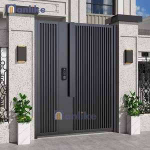 Anlike American Auto Fancy Electric Automatic Metal Luxury Double Swing Iron Diseños <span class=keywords><strong>de</strong></span> puertas <span class=keywords><strong>de</strong></span> aluminio fundido - Product Image 2