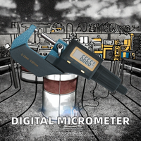 Micrómetro Electrónico Digital de 0-25 mm, 0.001 mm de Precisión, Herramienta de Medición de Espesor Exterior