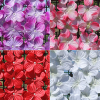 Pagar Bunga Hydrangea Buatan, Panel Dinding Bunga Palsu dengan Kelopak Sutra untuk Dekorasi Luar Ruangan dan Dalam Ruangan
