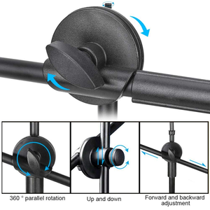 Phone&Tablet Floor <b>Stand</b> Stable Tapered Pole <b>Stand</b> 30cm Flat Base Multi-Angle Adjustment Flexible Aluminium - Product Image 3