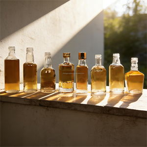 Bouteilles en verre miniatures portables anti-fuite réutilisables transparentes pour les voyages, les bars en plein air, les mariages, les dégustations, les cadeaux et les fournitures - Product Image 1