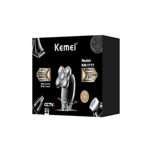 Afeitadora eléctrica Kemei KM-1111 5 en 1, recargable, resistente al agua, recortadora de pelo para hombres y limpiador facial con carga USB - Product Image 1