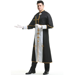 Cosplay di Halloween giochi Anime novità Costume adulto sacerdote maschio <span class=keywords><strong>padrino</strong></span> missionario Costume da scena di carnevale - Product Image 4