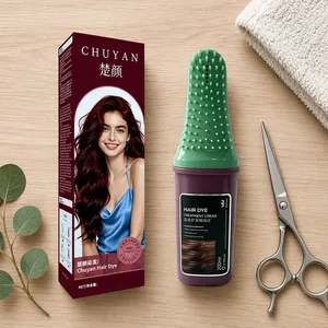 Tinte para el Cabello Color Borgoña OEM ODM en Crema de 200 ml con Aplicador de Peine, Marca Privada, Nutritivo y Control de Frizz - Product Image 1