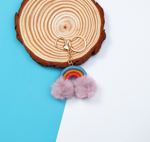 工場ストレートヘアかわいい手織りキーホルダーぬいぐるみバックパックペンダント - Product Image 6