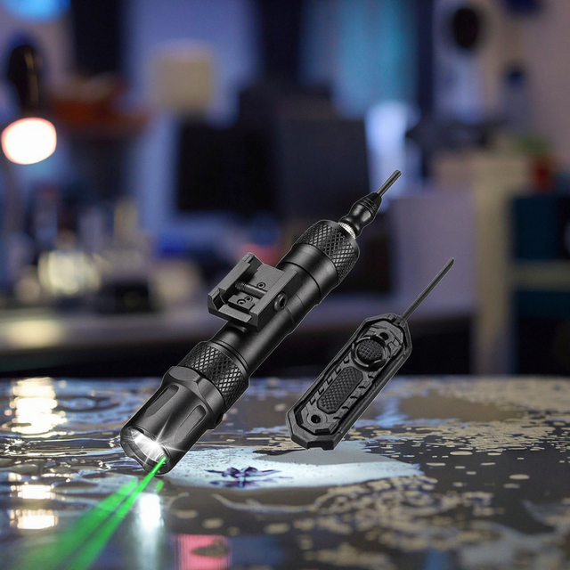 Hot Sales 2000LM Rechargeable Tactical Flashlight Green Laser 21700 Battery USB Charging Waterproof Aluminum Alloy for IP67 LED