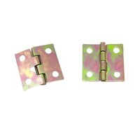 Charnière miniature en fer galvanisé couleur, 25*25*0.8mm, 4 trous, pour boîtes cadeaux et emballages, accessoires de quincaillerie, vente en gros