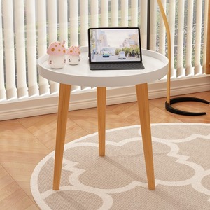 Nordic Round Wood Coffee <b>Table</b> Multicolor <b>Small</b> Modern Multifunctional Solid Wood Legs Living Bedroom Apartment Home Furniture - Product Image 3