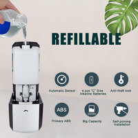 Distributeur de savon automatique commercial 1000 ml avec détection, fonction 3-en-1 : mousse, gel, spray