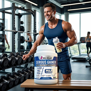 OEM <strong>Serious</strong> Gainer <strong>Mass</strong> <strong>Protein</strong> Formula Powder 1kg Milk Flavor High Calorie <strong>Protein</strong> for Muscle Growth Strength Gain &amp; Recovery - Product Image 3