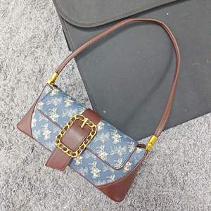 Bolso Tote Casual Cuadrado Retro de Alta Gama 2025, Diseño Geométrico, PU Impermeable, Cierre de Cremallera y Broche, para Mujer - Product Image 3