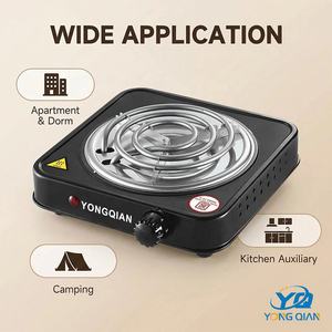 <span class=keywords><strong>Plaque</strong></span> chauffante <span class=keywords><strong>électrique</strong></span> multifonction à brûleur unique en fonte et acier inoxydable pour usage domestique - Product Image 4