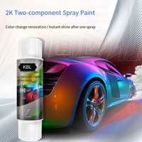 Échantillon gratuit Vernis automobile liquide à deux composants auto-peignant en acrylique 2K à haute dureté, revêtement brillant noir mat en aérosol
