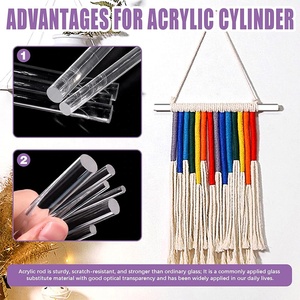 Kit Assortito di 15 Barre Acriliche Bianche Diametro 4mm Lunghezza 300mm - Barre Solide Rotonde in Acrilico Trasparente per Modellismo e Artigianato - Product Image 6