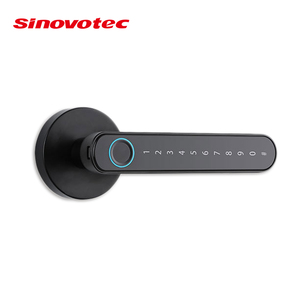 Poignée de porte intelligente Tuya FM-T8 avec sécurité intérieure, empreinte digitale biométrique, télécommande, sans clé 60/70, loquet simple, finition satinée - Product Image 2