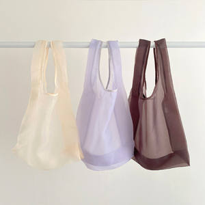 Borsa Tote di Lusso Personalizzata all'Ingrosso, Grande Borsa per Vestiti in <span class=keywords><strong>Organza</strong></span>, Borsa da Polso in Raso con Motivo Stampato a Caldo, Materiali per Imballaggio - Product Image 3