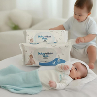 Lingettes pour bébé en gros OEM, jetables, biologiques, antibactériennes, extra douces, 80 lingettes, nettoyantes, écologiques, fournisseur de lingettes humides pour bébé