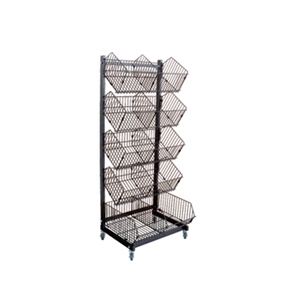 Manufacturer Retail Customized <strong>Wire</strong> Basket <strong>Display</strong> <strong>Rack</strong> for Market - Product Image 2