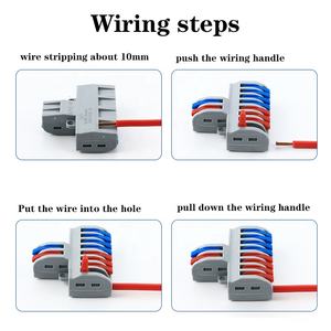 מסוף בלוק סל מכירות בלעדי כבלי מכירות חשמל 8 חוטי spl82 מחבר מהיר מפעל מלאי גדול - Product Image 3
