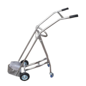 Chariot à bouteilles d'oxygène en acier inoxydable Hang Yu 40 L, chariot industriel pour bouteilles de gaz, chariot à main en acier monocouche - Product Image 3