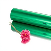 Autocollants de mariage contemporains GYC en plastique PET durable, effet miroir vert, électroplaqués, réfléchissants, 0,3 mm