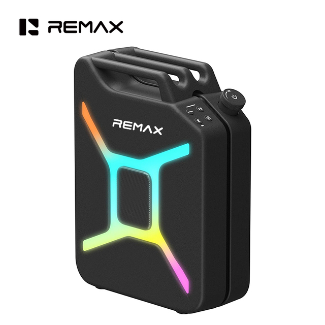 Remax Powerful Loud Sound with Deep Bass 12Hr Playtime RGB Light Show Portable Party Bluetooth Speaker for Outdoor Beach Camping