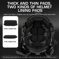 Sécurité Protection douce confortable moto coton intérieur tactique rapide casque rembourrage