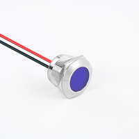 Luz Indicadora LED Multicolor HUSA de 22 mm con Clasificación IP65, 48 V, Metálica, con Cable de 150 mm, Vida Útil de 50000 Horas