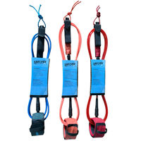 Laisse de surf droite, corde de sécurité pour le surf, personnalisable pour cheville, genou, jambe, 6ft 7ft 8ft 9ft 10ft, laisse de surf à double pivotement