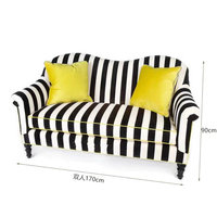 Französischer Vintage Tiger-Stuhl im amerikanischen Landhausstil, gestreifter Stoff, hohe Rückenlehne, Einzelsofa, Balkon-Freizeitstuhl für das Wohnzimmer