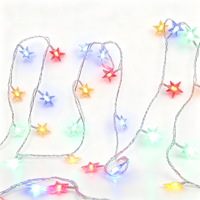 Guirnalda de Luces LED Multicolor con Forma de Estrella, Funciona con Pilas y USB, Luces Decorativas para Dormitorio, Fiestas y Días Festivos