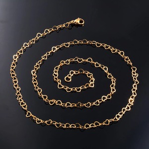 Collier ras du cou en acier inoxydable avec chaîne à maillons en forme de cœur de 4 mm, fait main, pour femmes, couleur argent/or, accessoire de bijouterie - Product Image 6