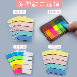 Etichette Adesive Fluorescenti Riutilizzabili in PET, Segnapagina Creativi, Adesivi Promemoria per Studenti, Etichette Colorate Modello A27 Prodotte in Cina - Product Image 4