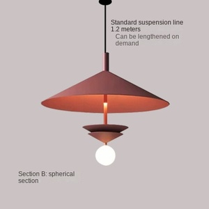 โคมไฟระย้าทรงสี่เหลี่ยมผืนผ้า/ทรงรีแบบแขวนหัวเดี่ยวที่ทันสมัยสำหรับห้องนอนสำหรับวิลล่า - Product Image 6