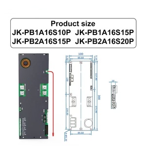 Système de gestion de batterie (BMS) JKBMS 16S 200A pour batteries lithium-ion 48V avec prise en charge parallèle RS485 CAN BT PCBA JK-PB2A16S20P (8S~) - Product Image 6