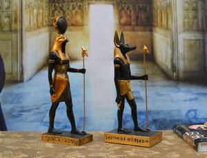 Décoration d'aquarium en résine, ensemble de figurines de momie égyptienne, <span class=keywords><strong>pierre</strong></span> <span class=keywords><strong>tombale</strong></span>, sculpture historique - Product Image 6