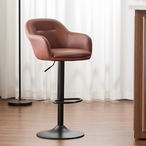 Chaise de bar pivotante et réglable en hauteur, tabouret haut simple et luxueux avec dossier, chaise de bar, chaise de caissier - Product Image 6